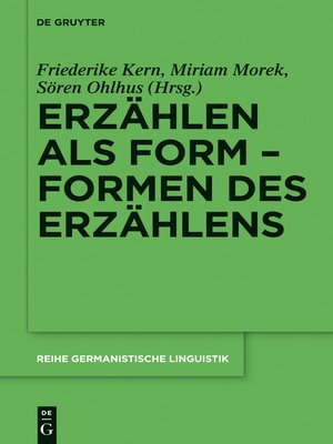cover image of Erzählen als Form – Formen des Erzählens